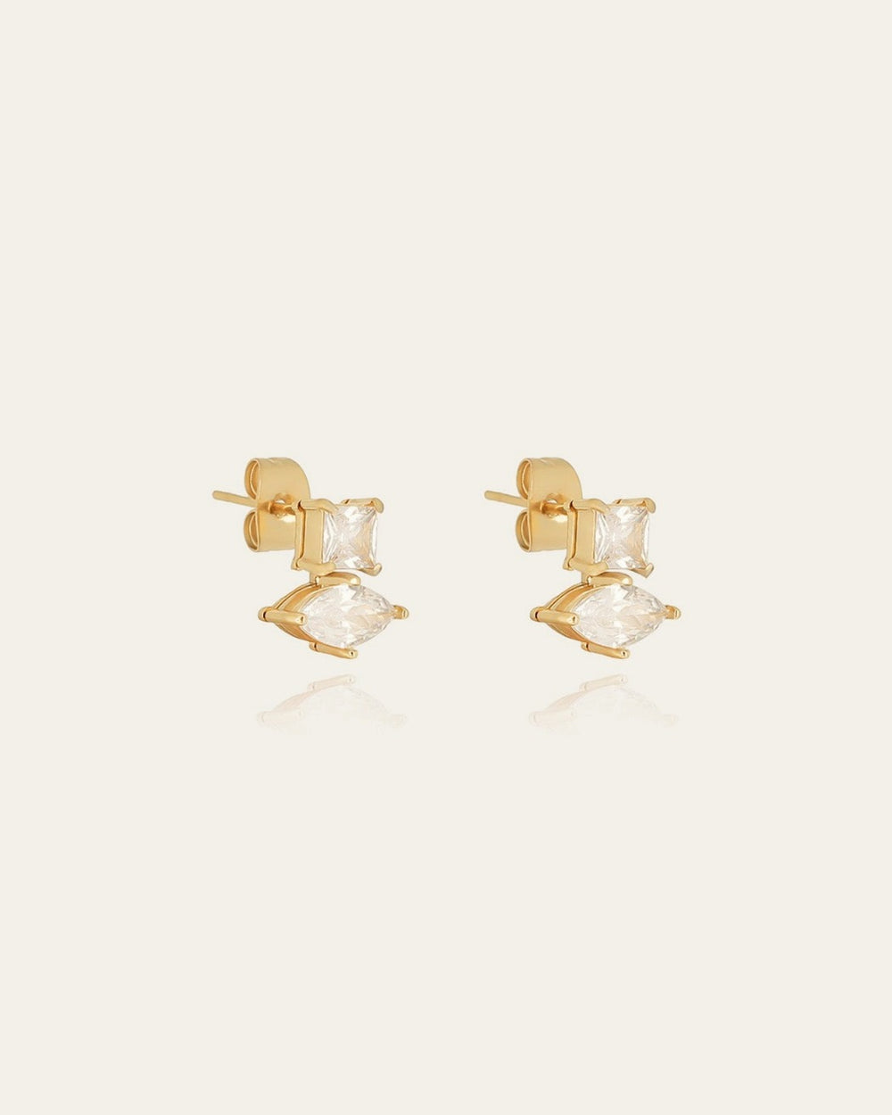 Boucles d'oreilles Ginevra (Acier doré)