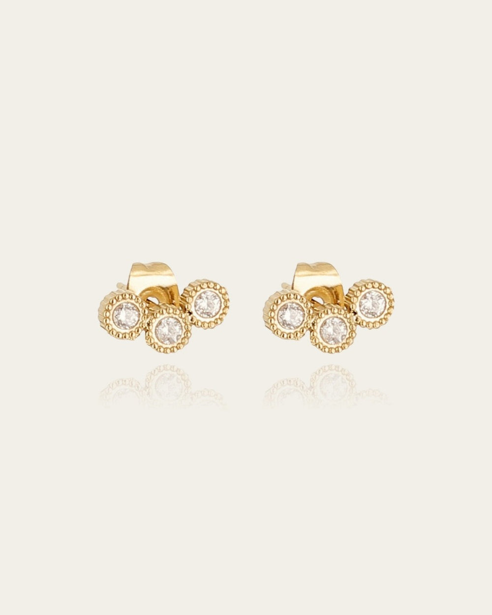 Boucles d'oreilles Taormine (Acier doré)