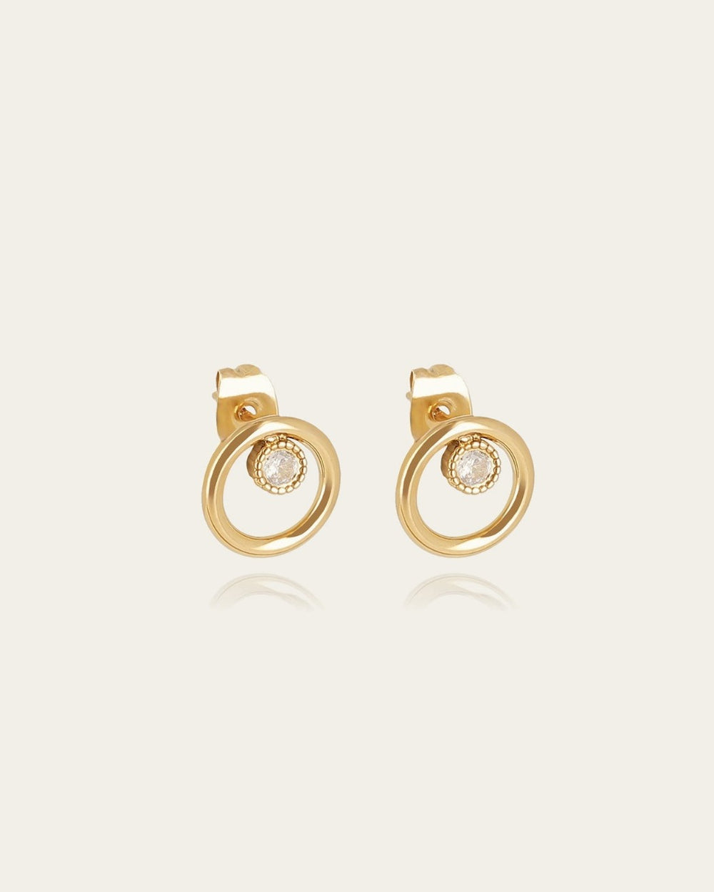Boucles d'oreilles Elio (Acier doré)