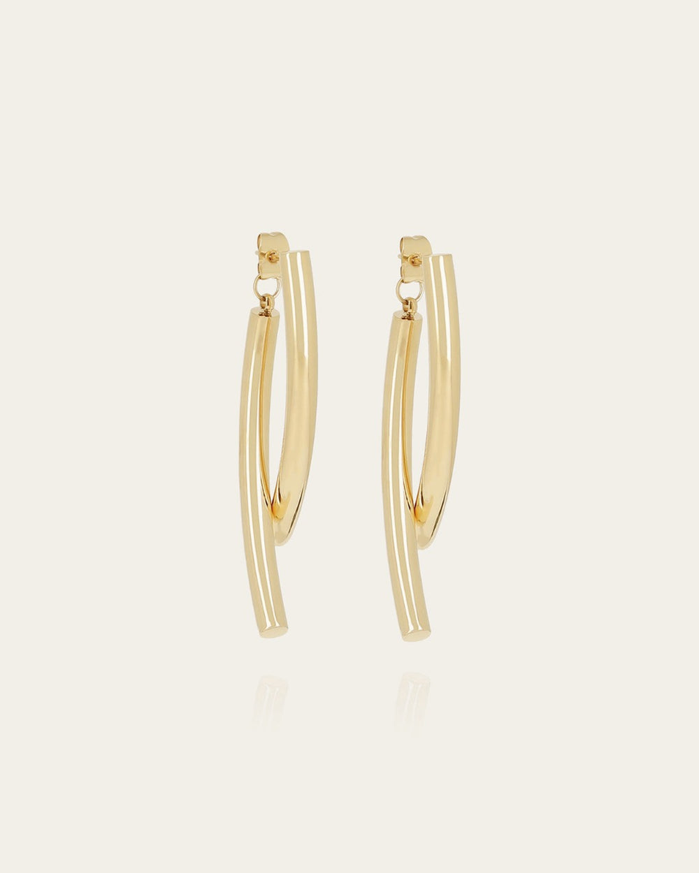 Boucles d'oreilles Kaida (Acier doré)