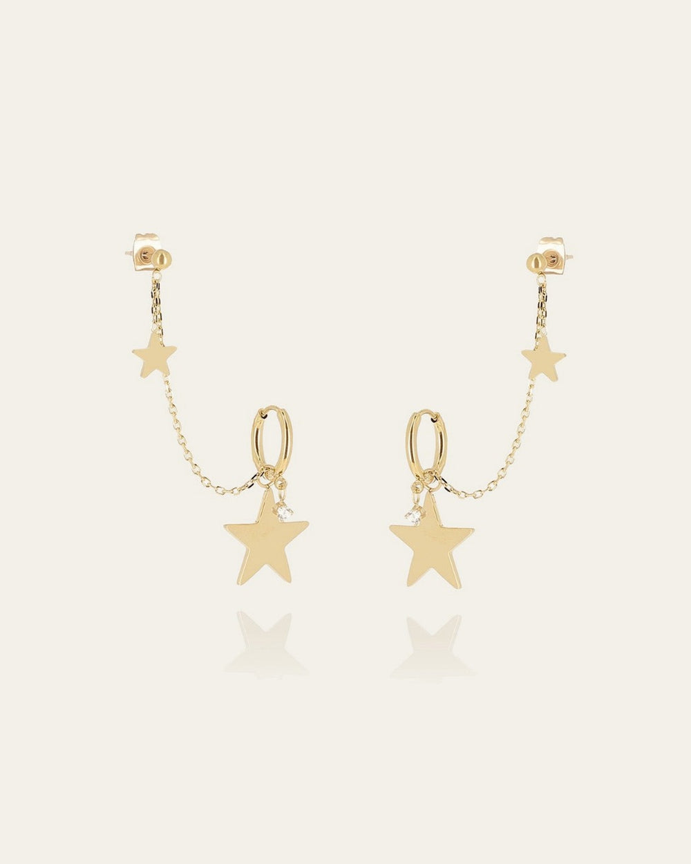 Boucles d'oreilles Ophelia (Acier doré)