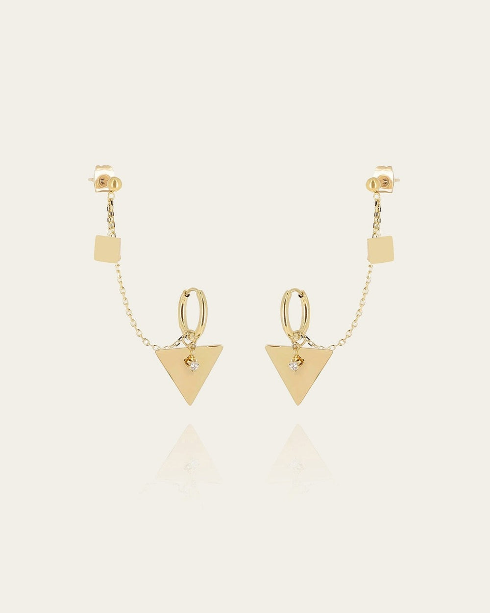 Boucles d'oreilles Banra (Acier doré)