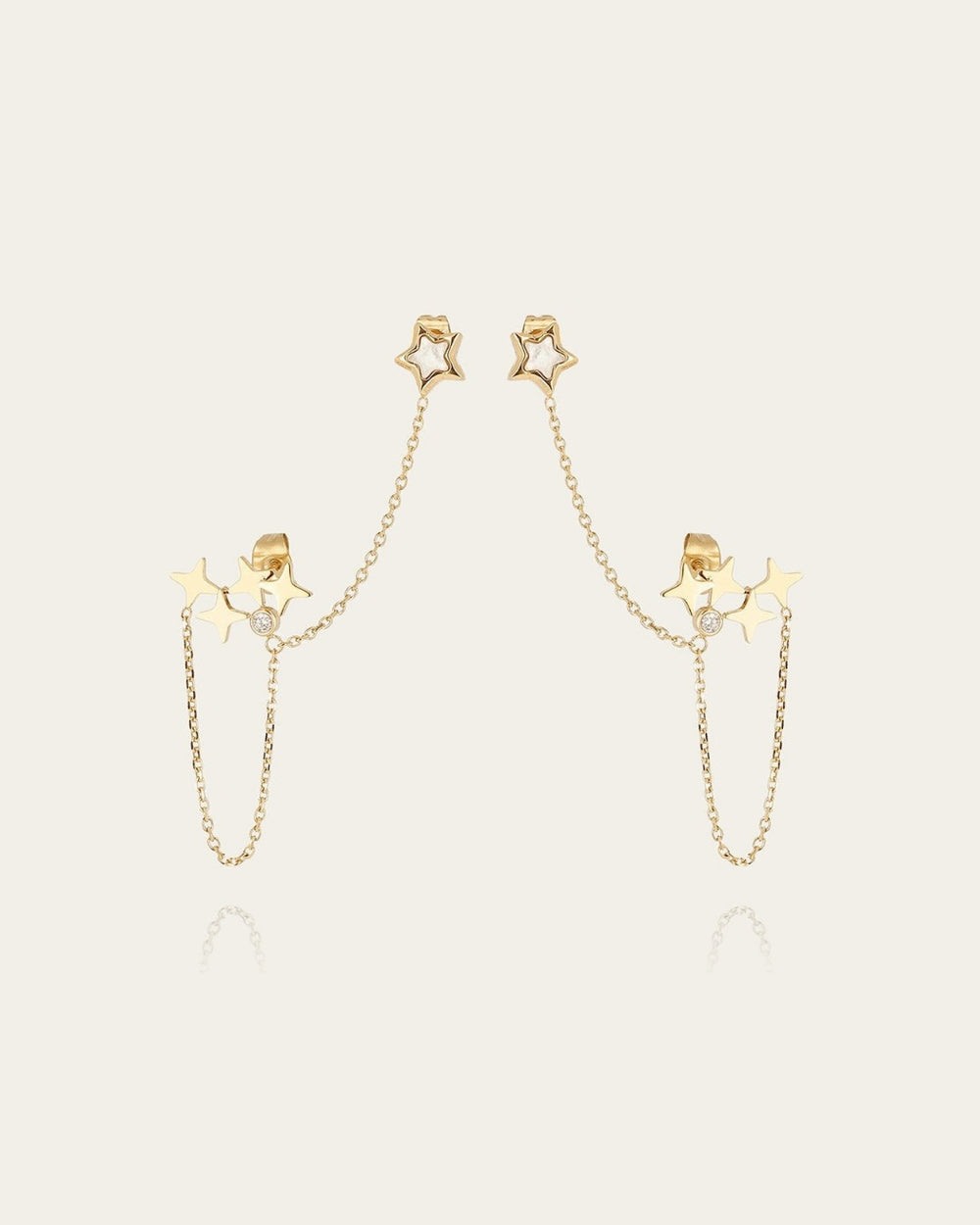Boucles d'oreilles Pistis (Acier doré)