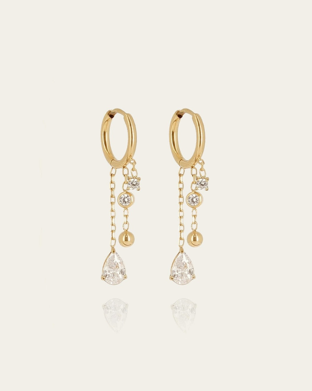 Boucles d'oreilles Caldera (Acier doré)