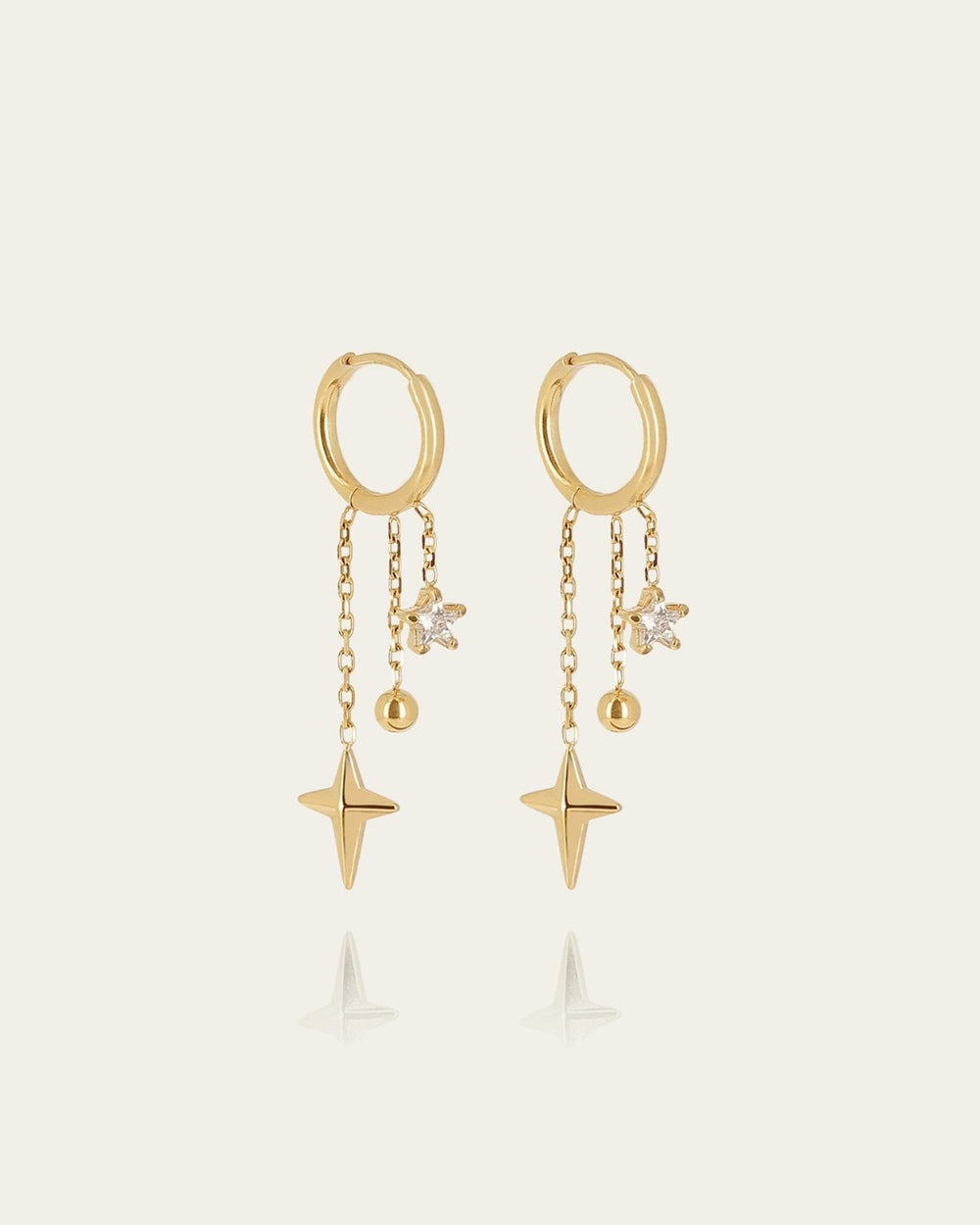 Boucles d'oreilles Doria (Acier doré)