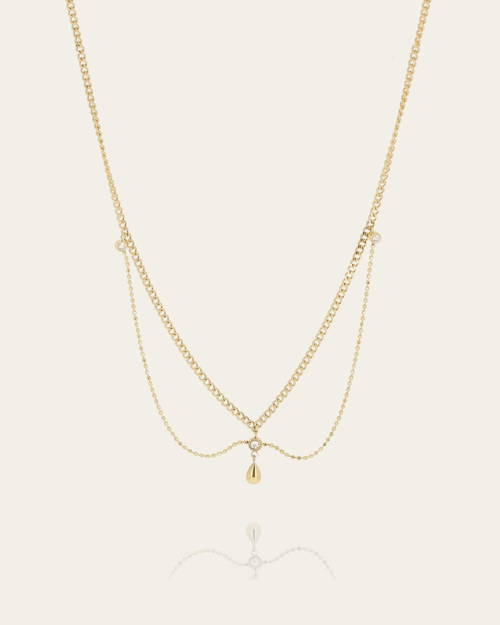 Necklace Elina (Gold-plated steel)
