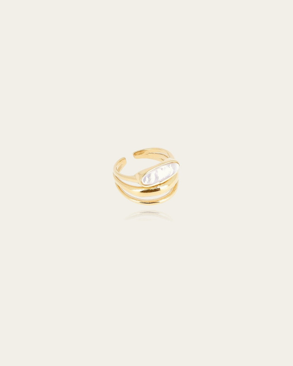 Nacar ring (Gold-plated steel)