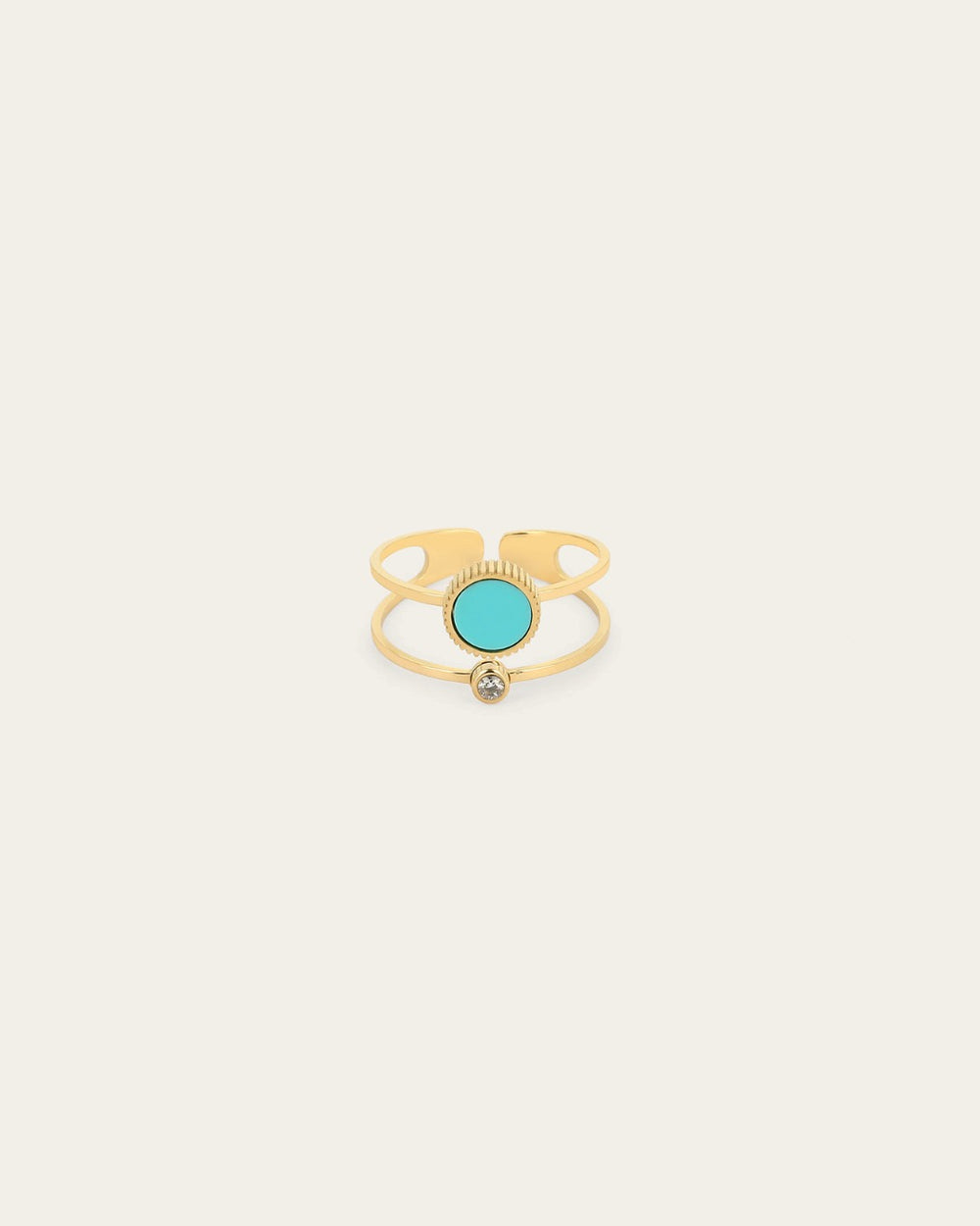 Bague Bulle (Acier doré)