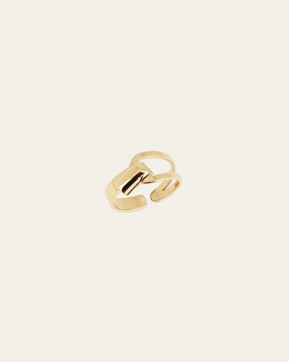 Bague Una (Acier doré)