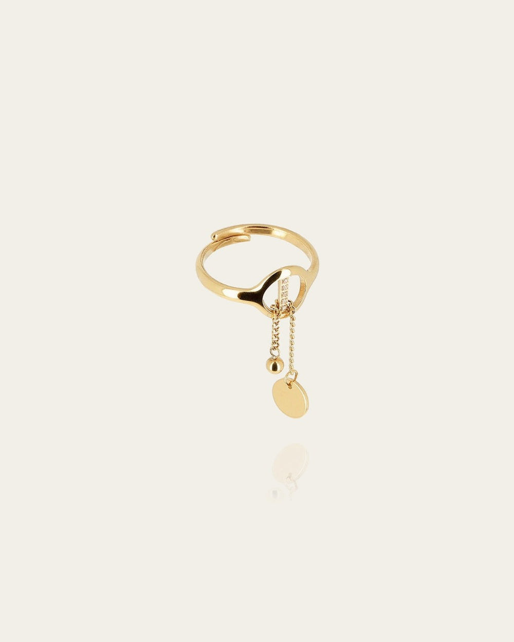Bague Hoya (Acier doré)