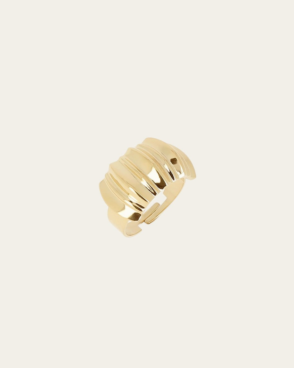 Bague Eikon (Acier doré)