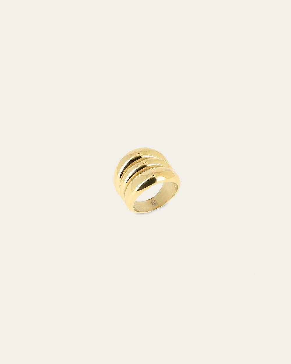 Bague Pompidou (Acier doré)
