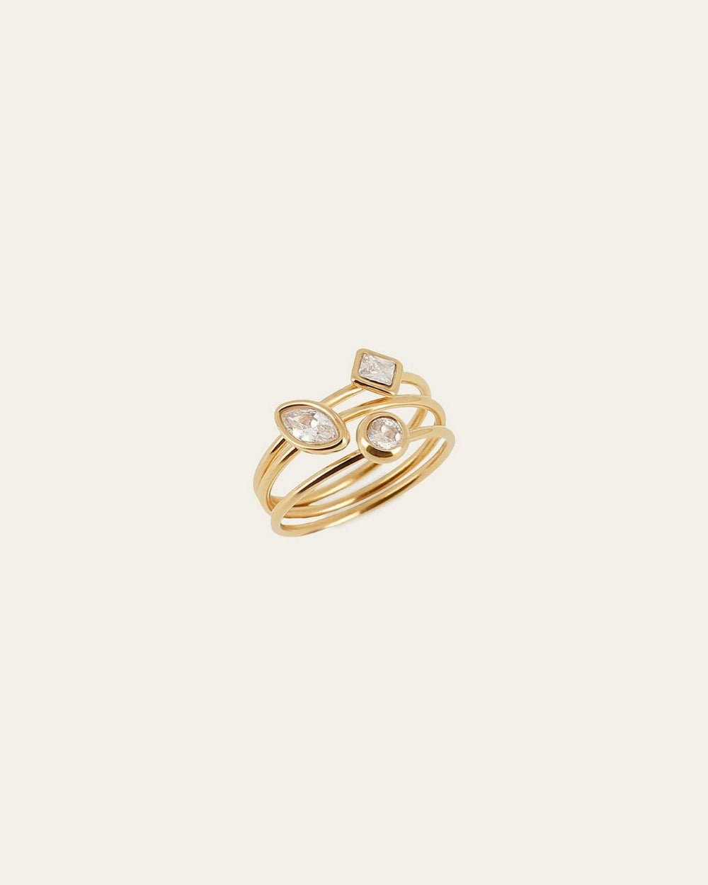 Troia Rings (Gold-plated steel)