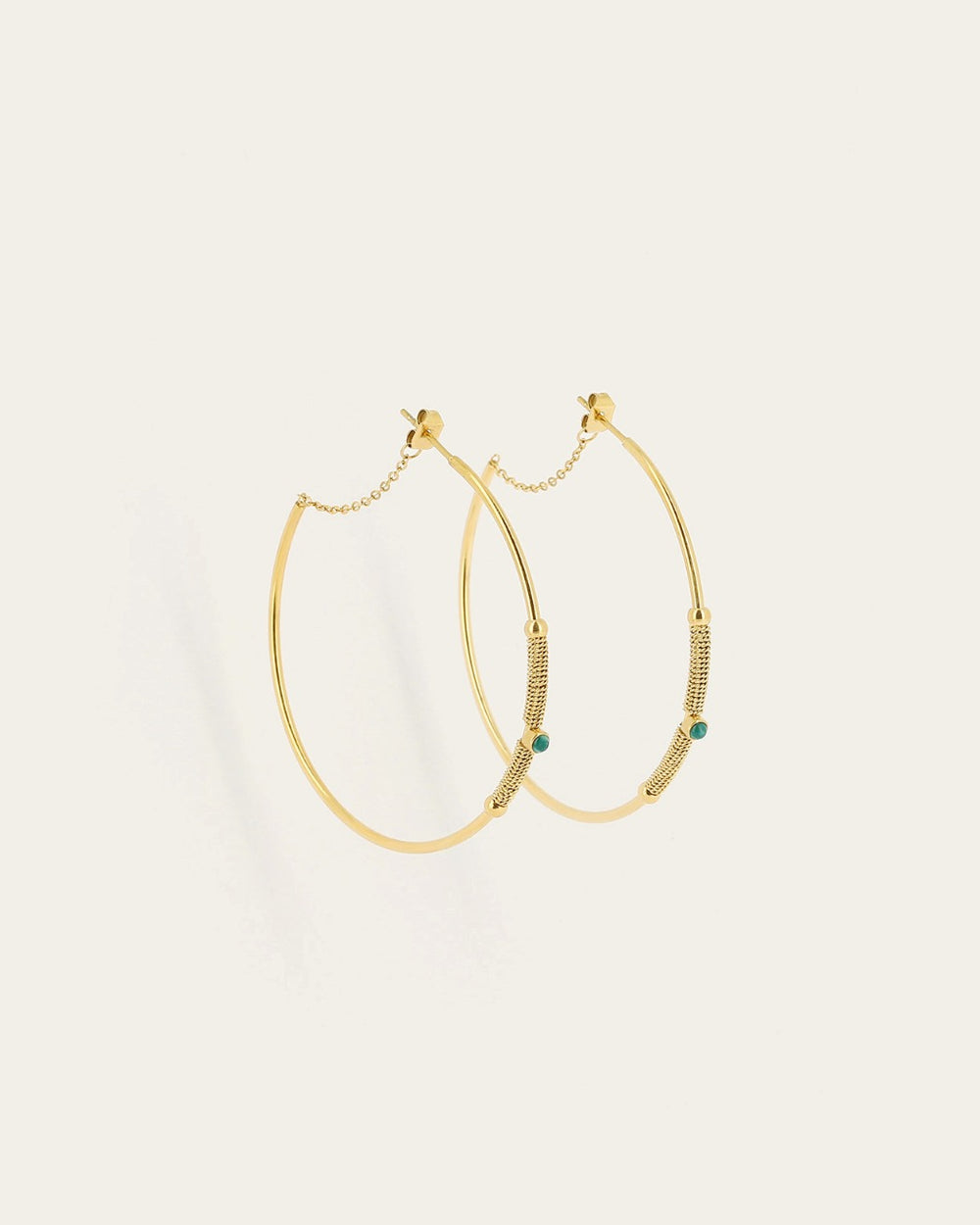 Boucles d'oreilles Charmed (Acier doré)