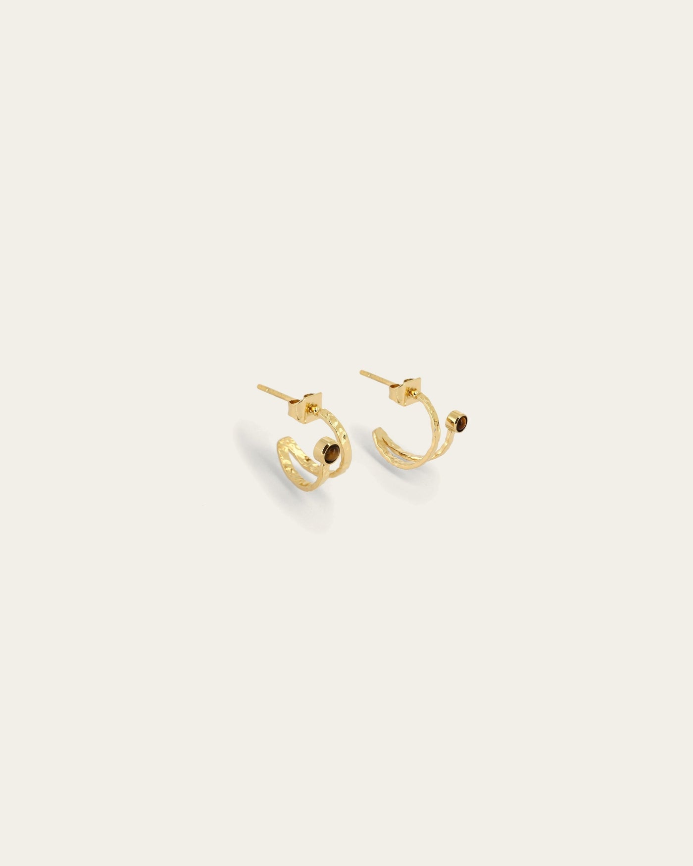 Boucles d'oreilles Zigzag (Acier doré)
