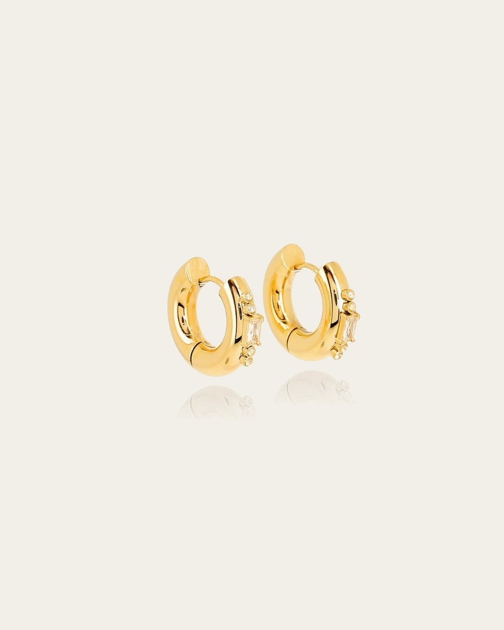 Boucles d'oreilles Madame (Acier doré)