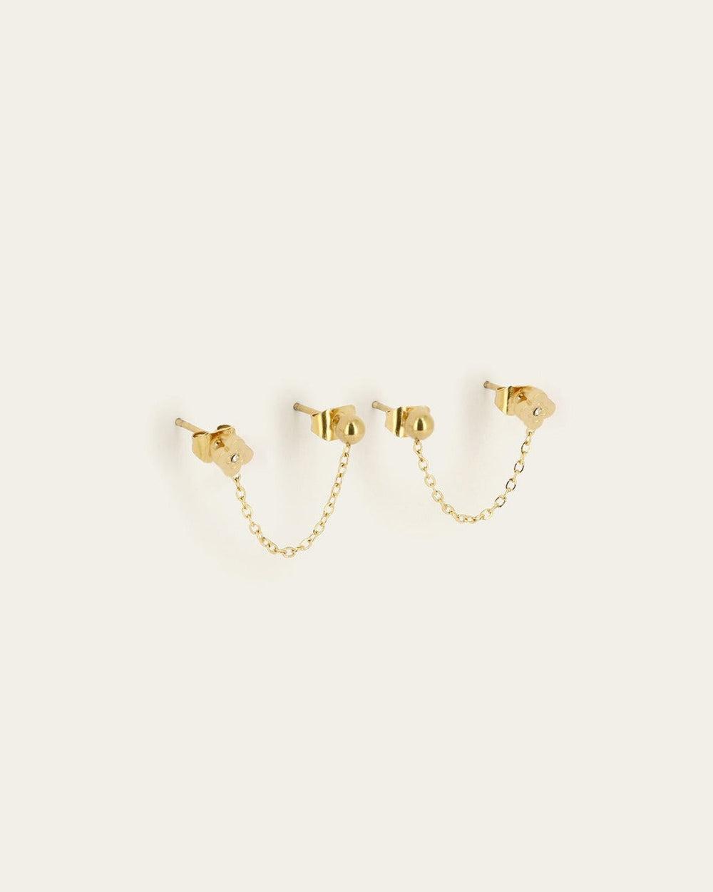 Chainflowers Earrings (Gold-plated steel)