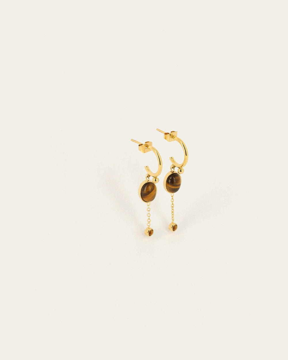 Boucles d'oreilles Baza (Acier doré)