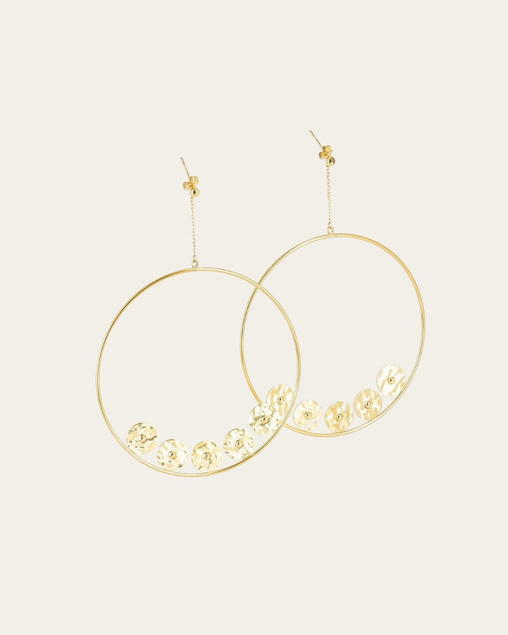Boucles d'oreilles Larissa (Acier doré)