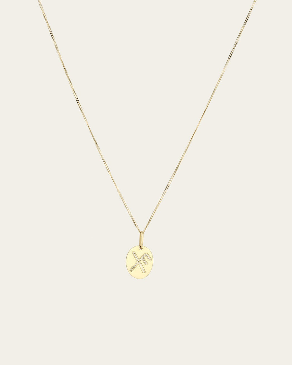Collier Rune Chance (Acier doré)