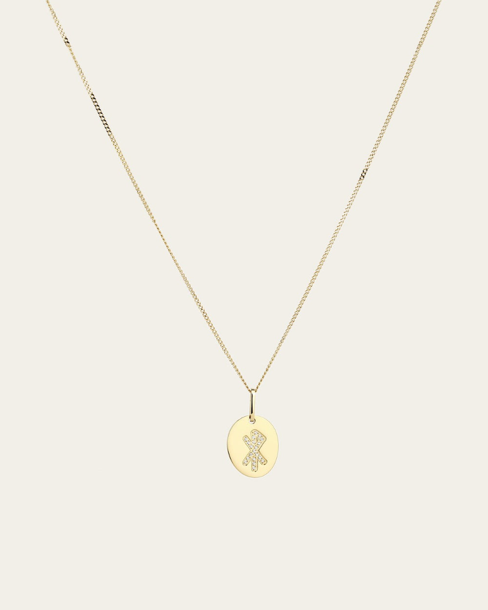 Collier Rune Amour (Acier doré)