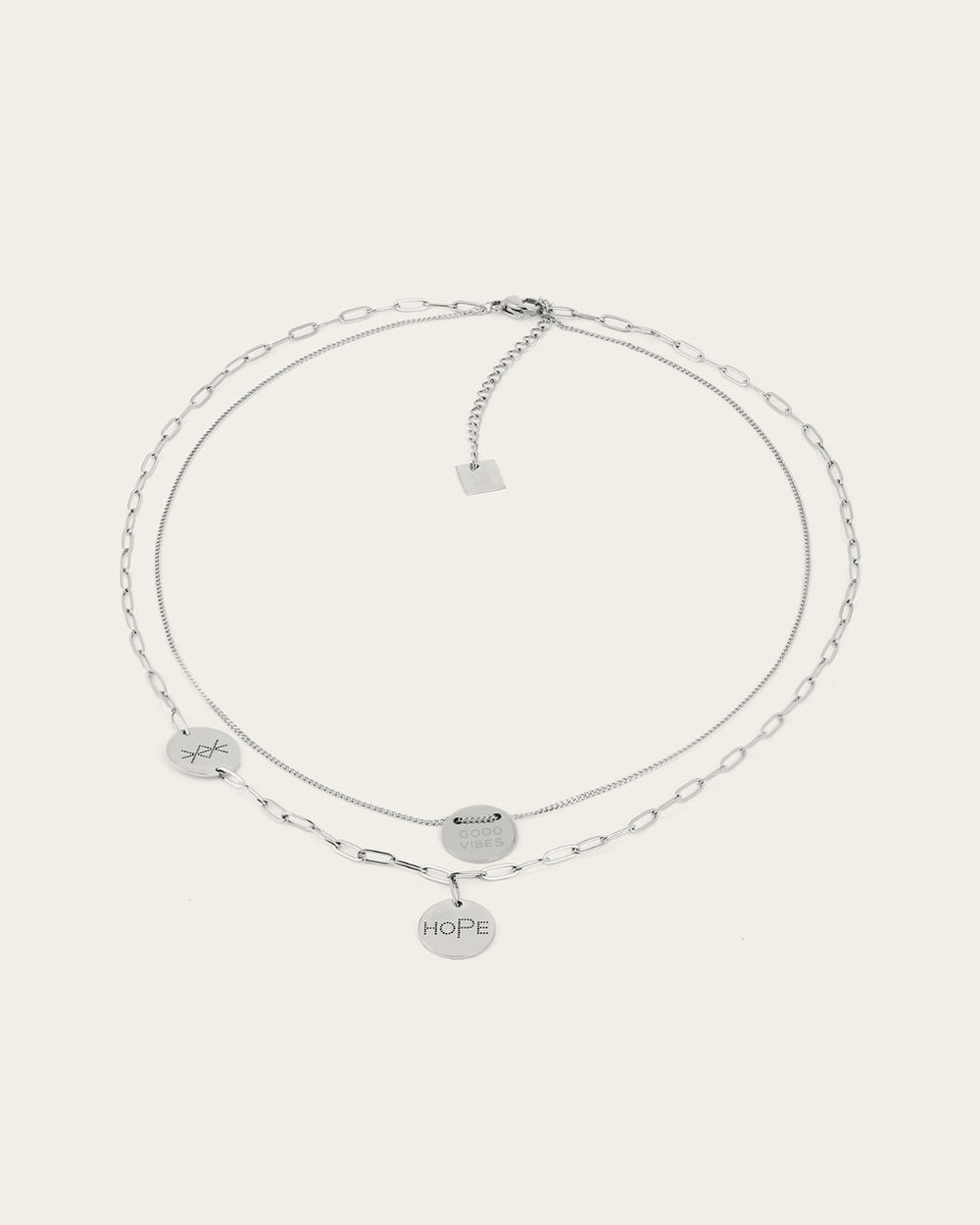 Multi Charm Hope Necklace (Steel)