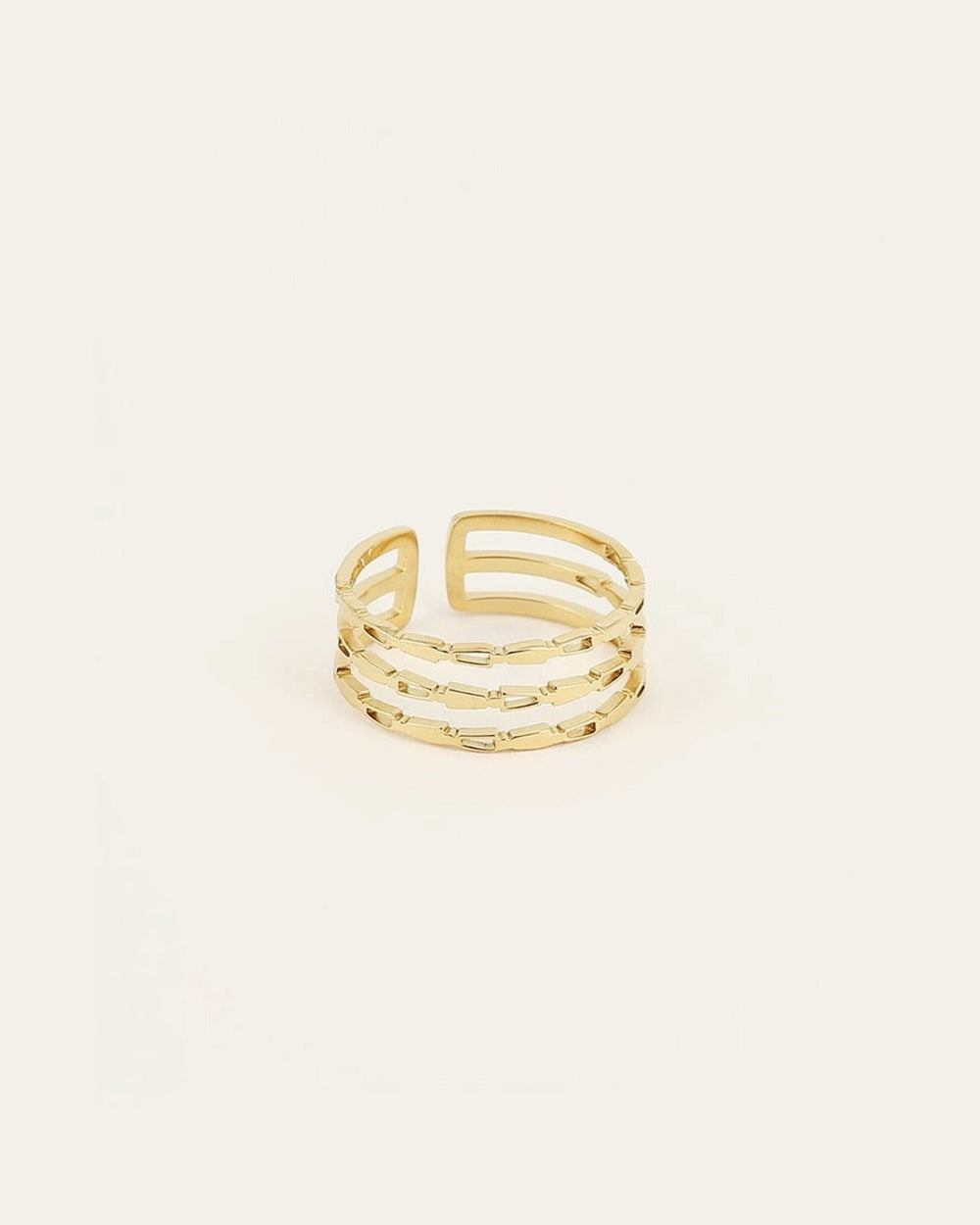 Trias Ring (Gold-plated steel)