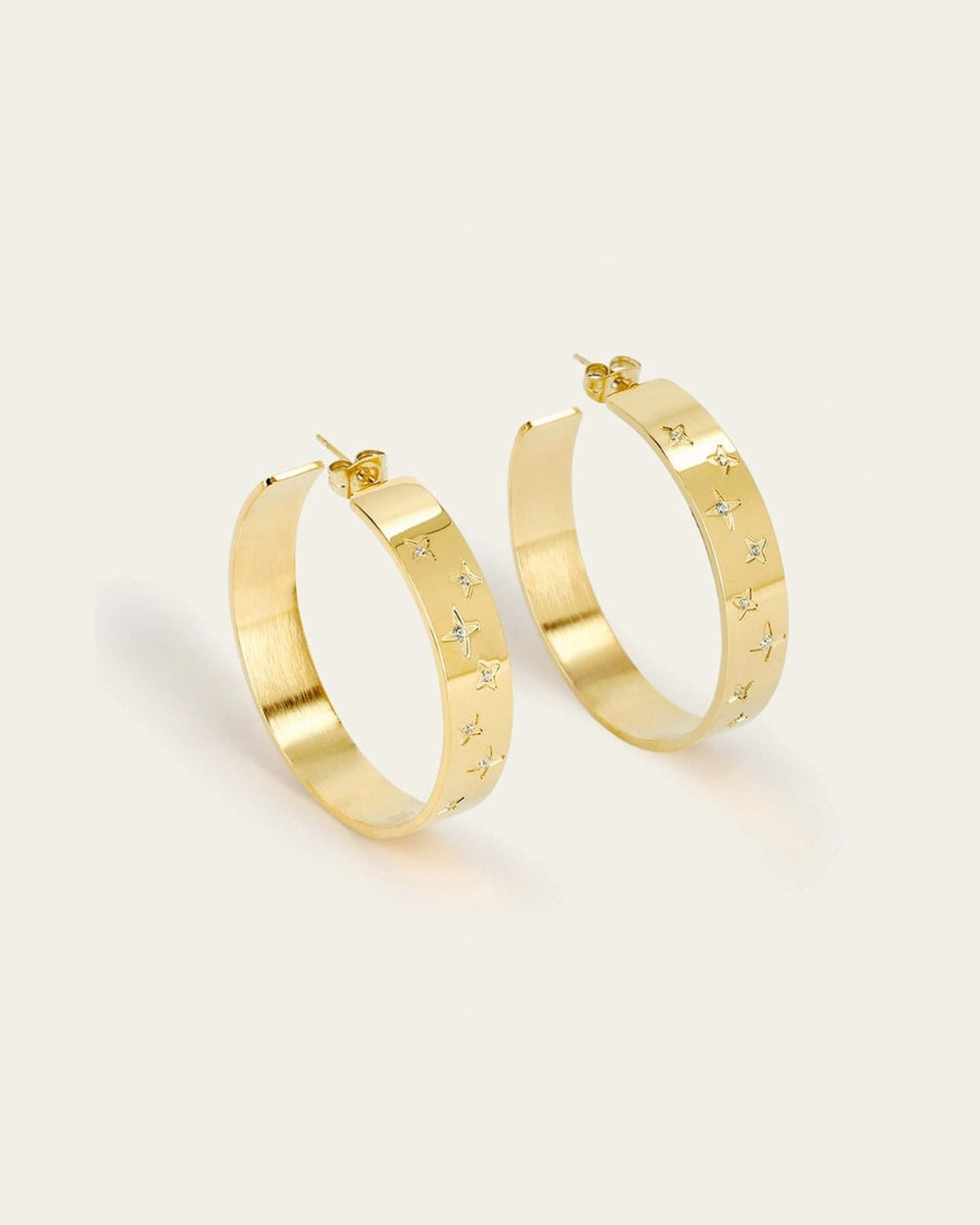 Boucles d'oreilles Cosmo (Acier doré)