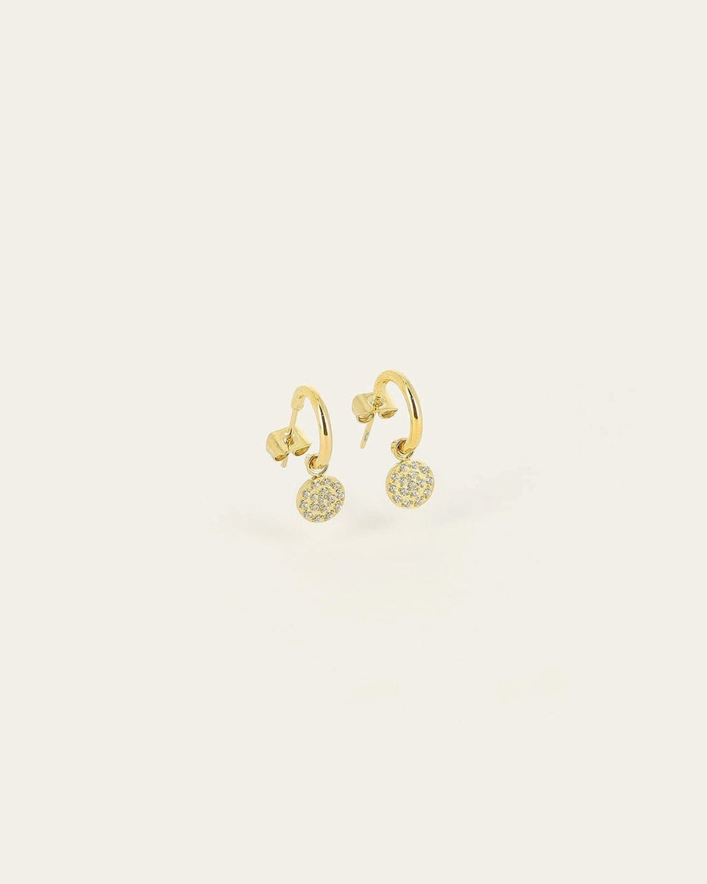 Boucles d'oreilles créoles Choupette (Acier doré)