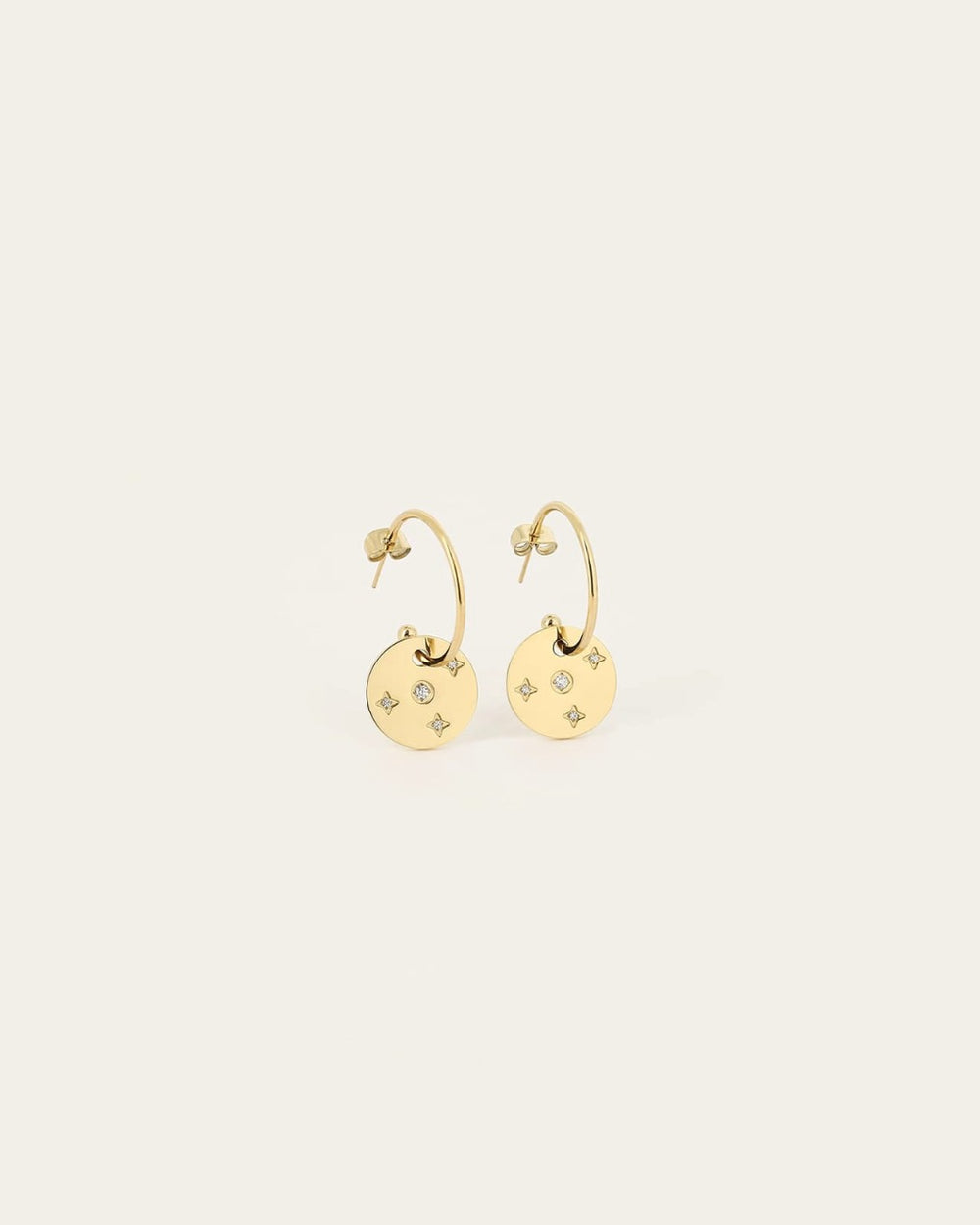 Boucles d'oreilles Freud (Acier doré)