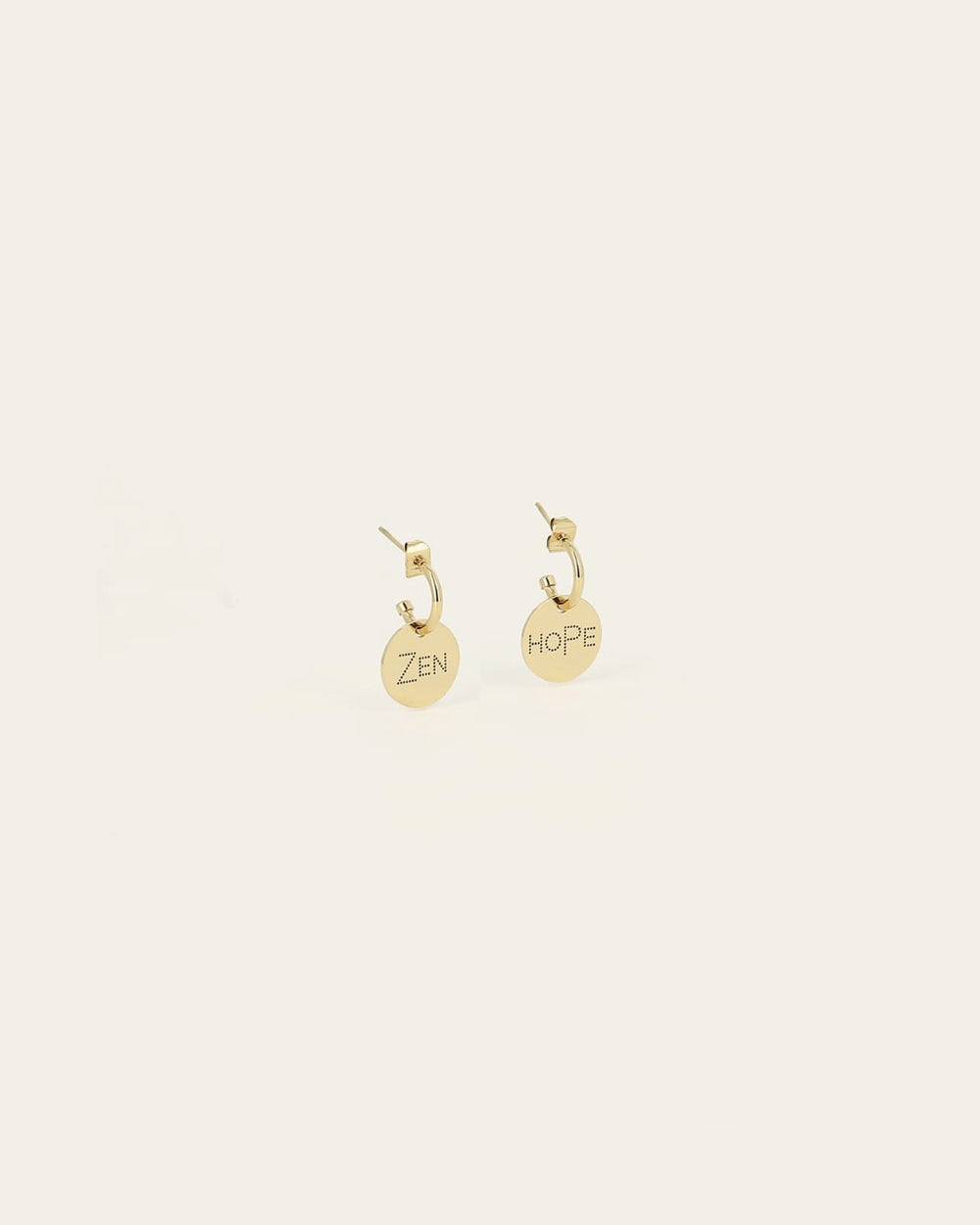 Boucles d'oreilles Hope & Zen (Acier doré)