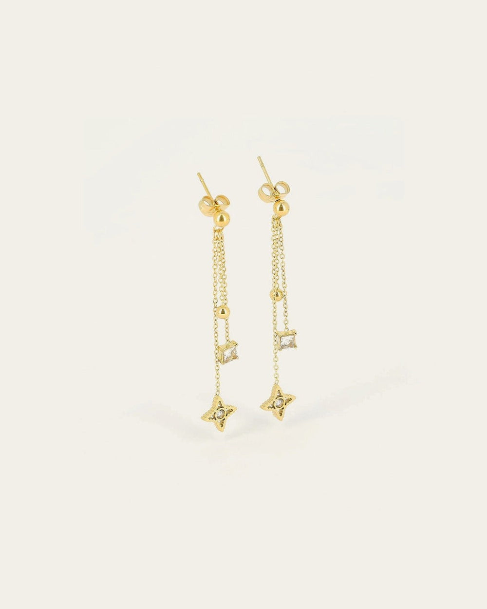 Boucles d’oreilles Manhattan (Acier doré)