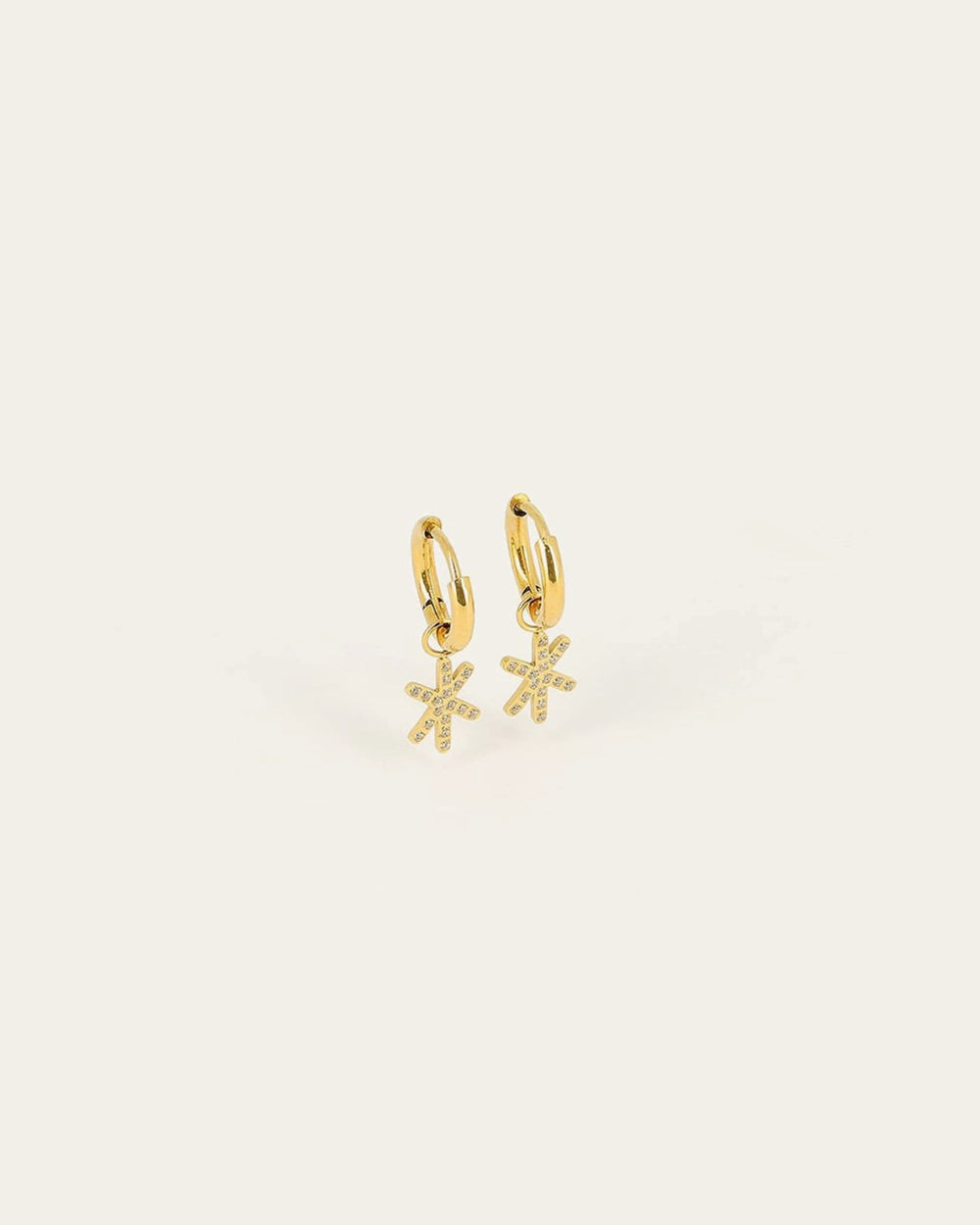 Boucles d'oreilles #OCTOBREROSE (Acier doré)