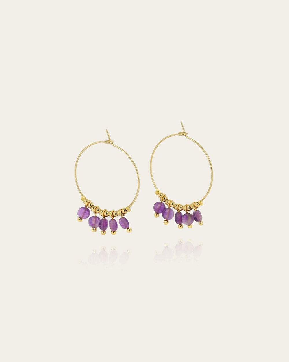 Boucles d'oreilles Zoé (Acier doré)