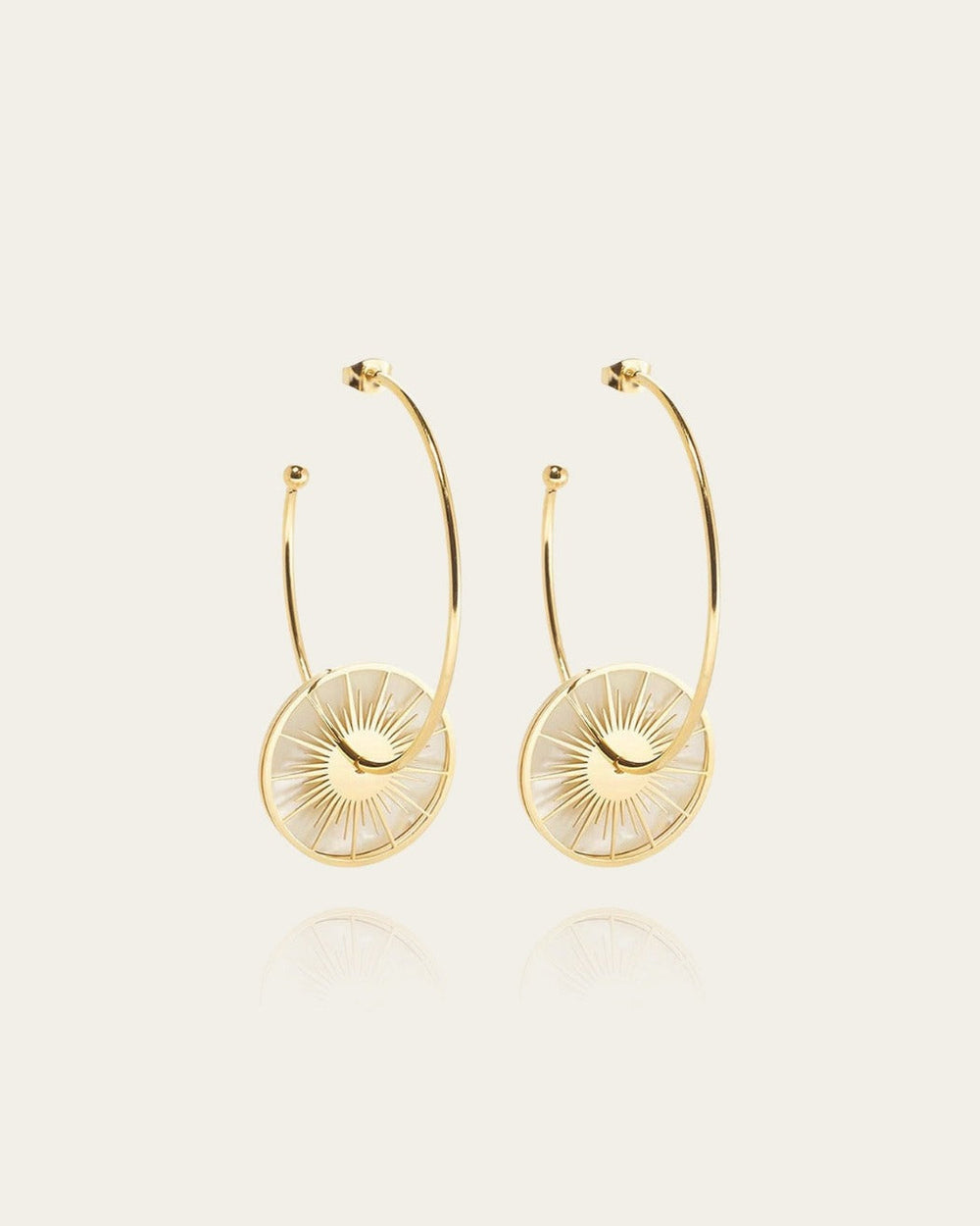Boucles d'oreilles Astra (Acier doré)
