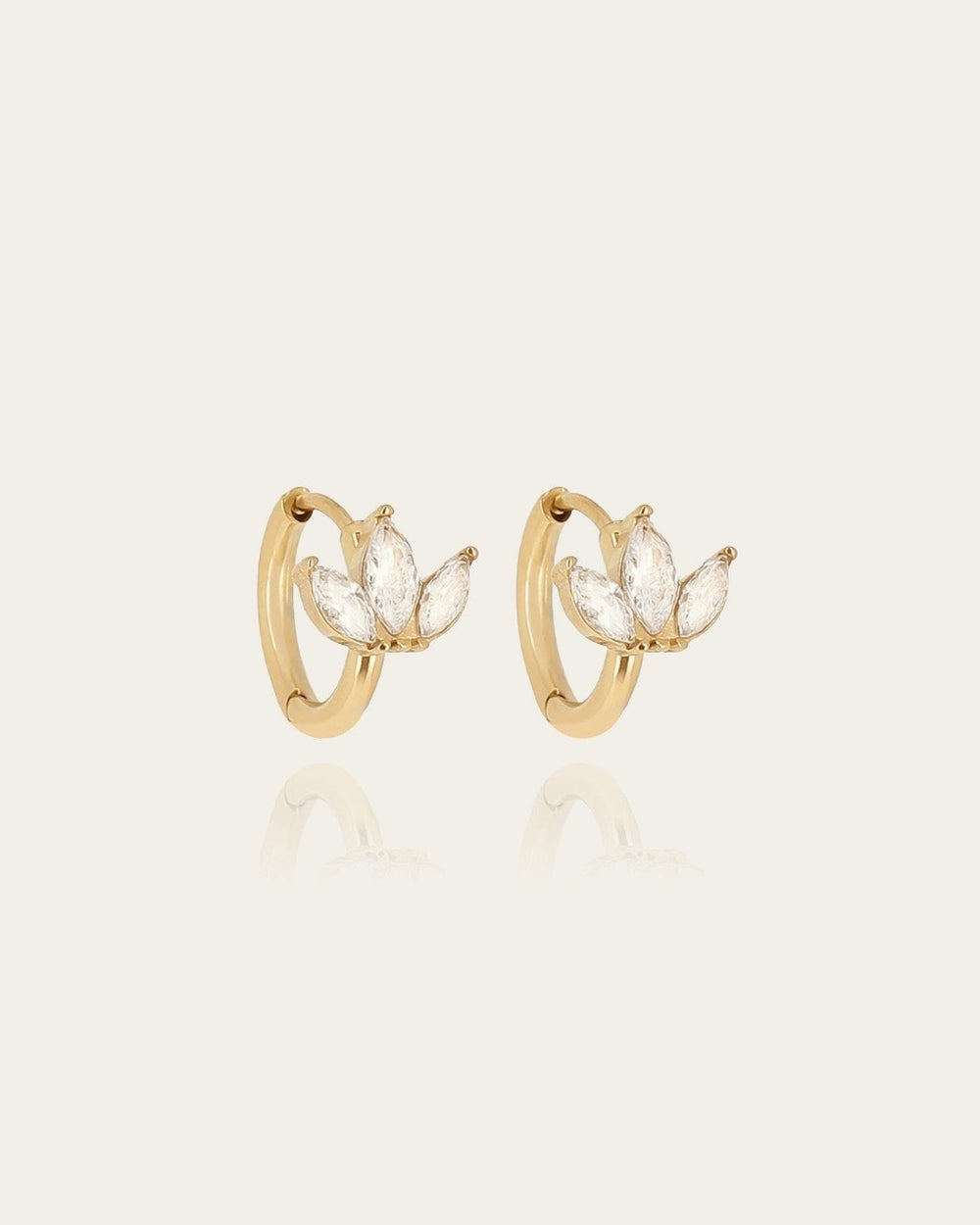 Boucles d'oreilles Clémentine (Acier doré)
