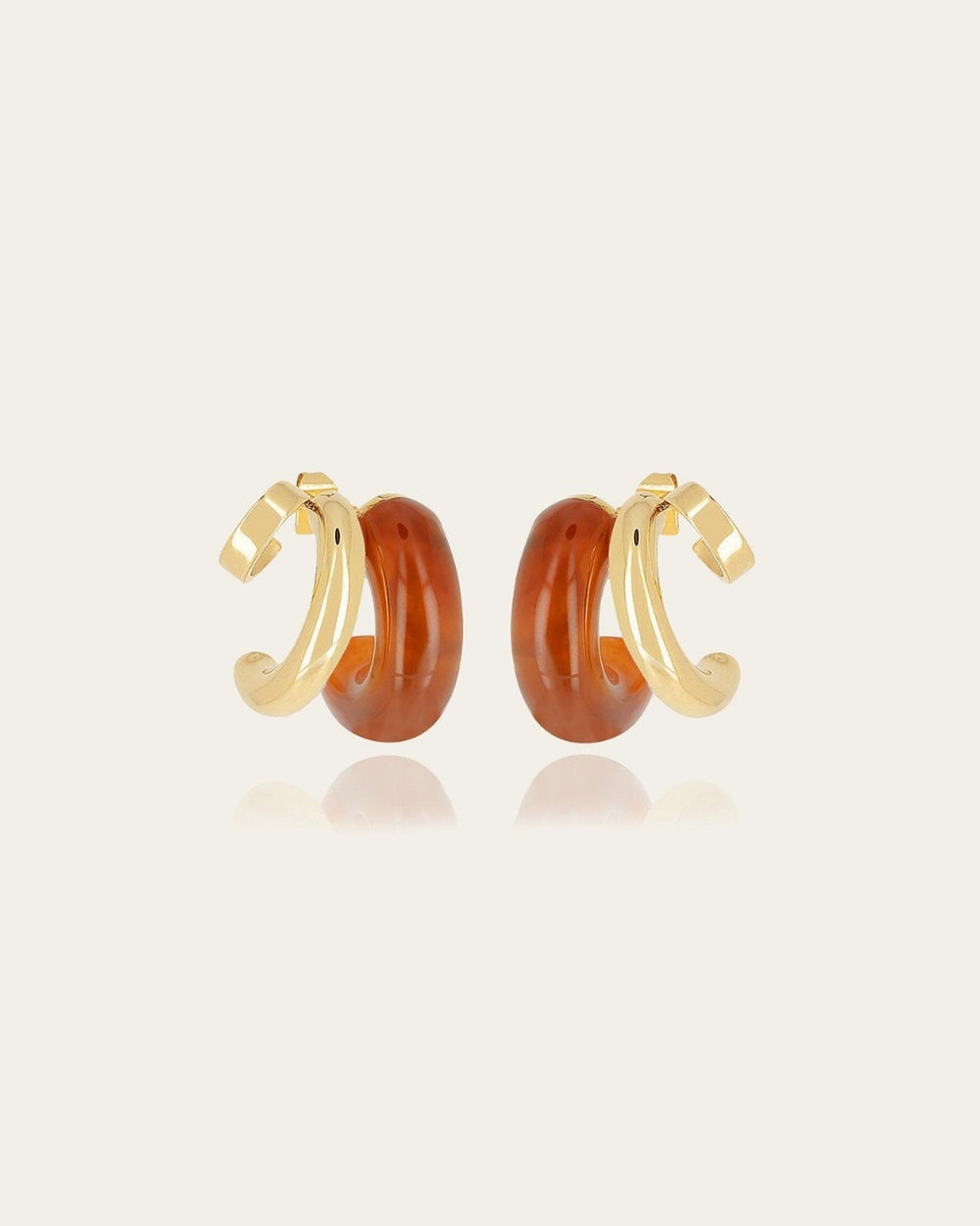 Boucles d'oreilles Luciana (Acier doré)