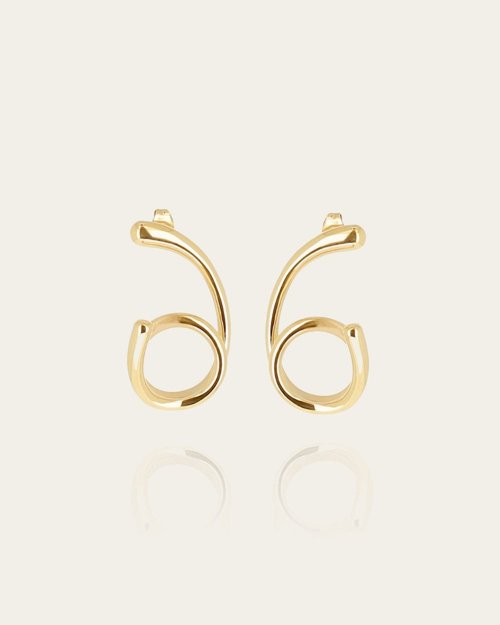 Boucles d'oreilles Elpi (Acier doré)
