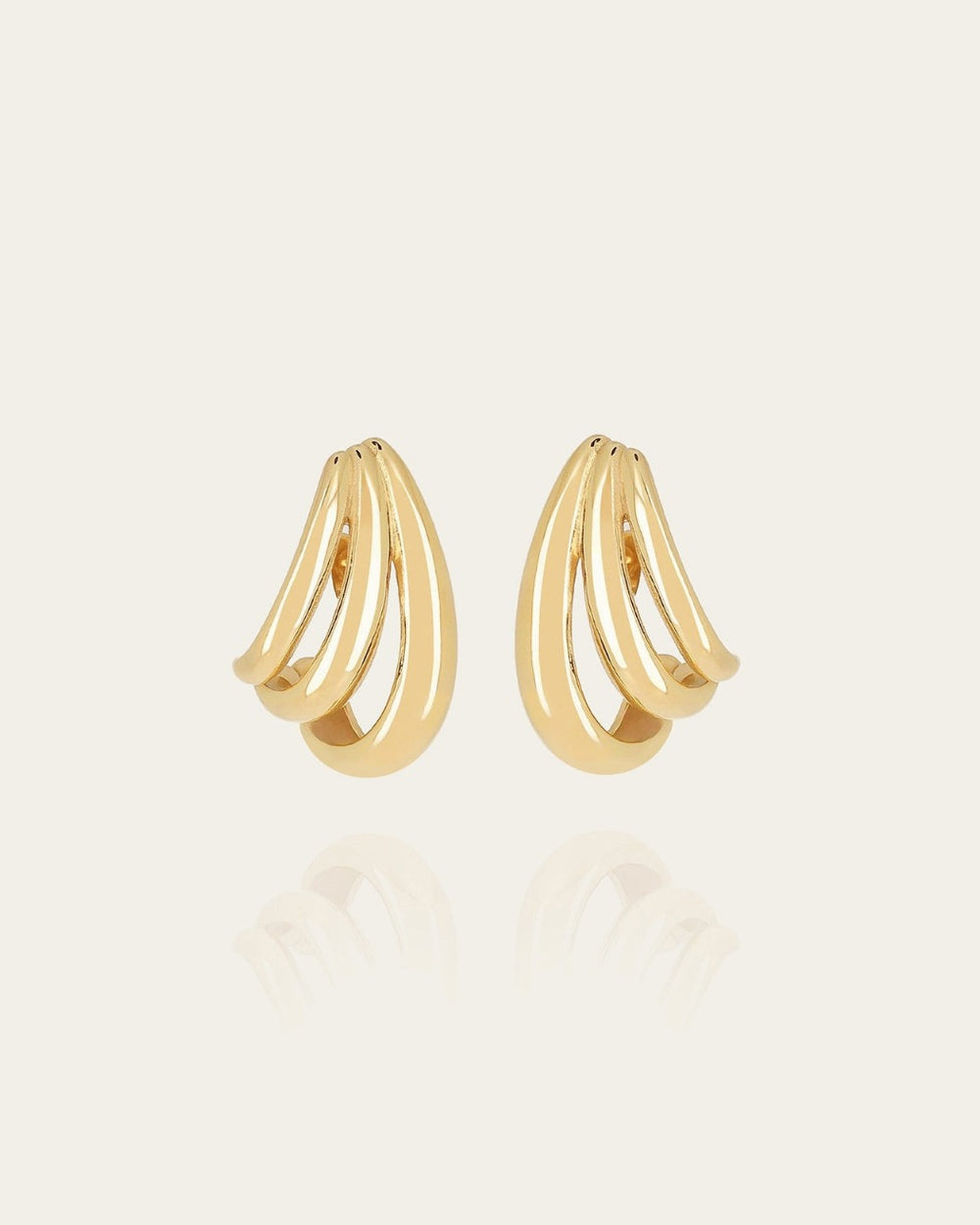 Boucles d'oreilles Telma (Acier doré)