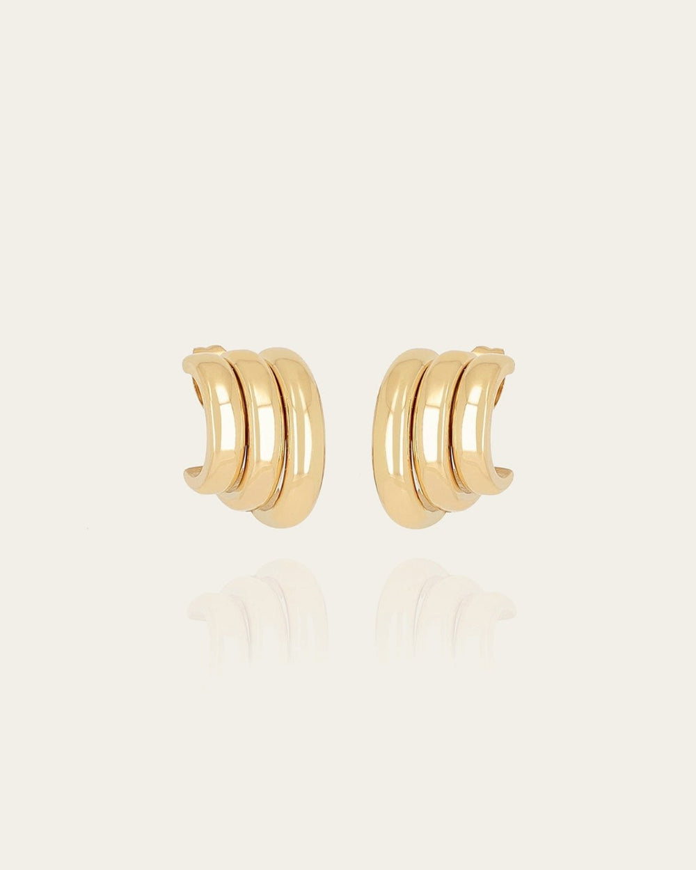 Boucles d'oreilles Ermina (Acier doré)