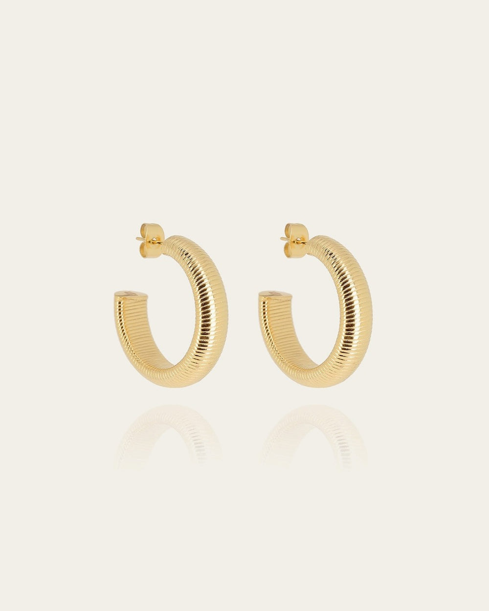 Boucles d'oreilles Kaneko (Acier doré)