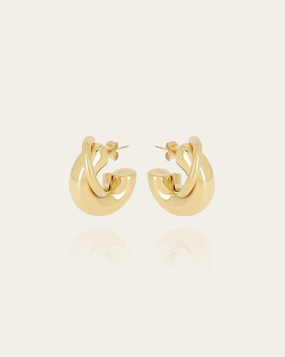 Boucles d'oreilles Chika (Acier doré)