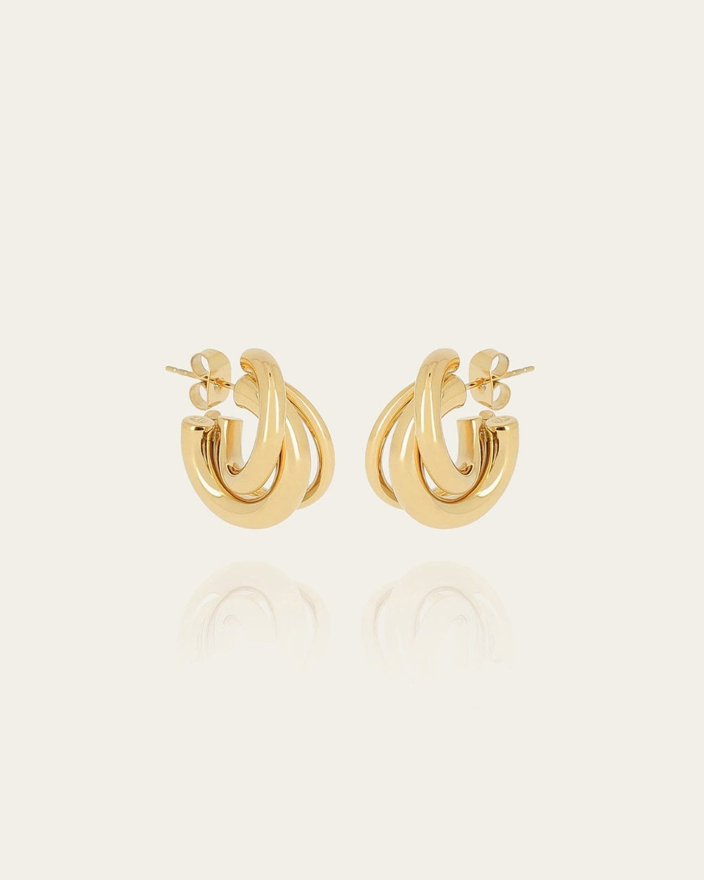Boucles d'oreilles Lorna (Acier doré)