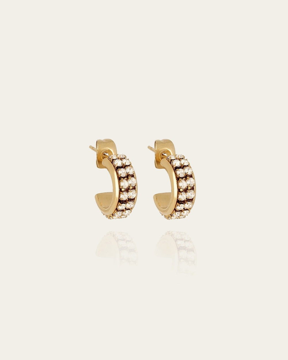 Boucles d'oreilles Apolline (Acier doré)