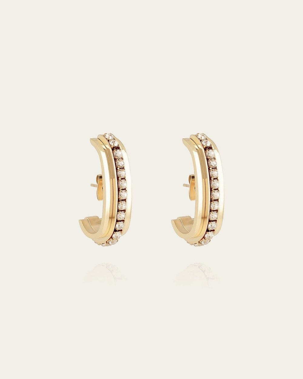 Boucles d'oreilles Domenico (Acier doré)