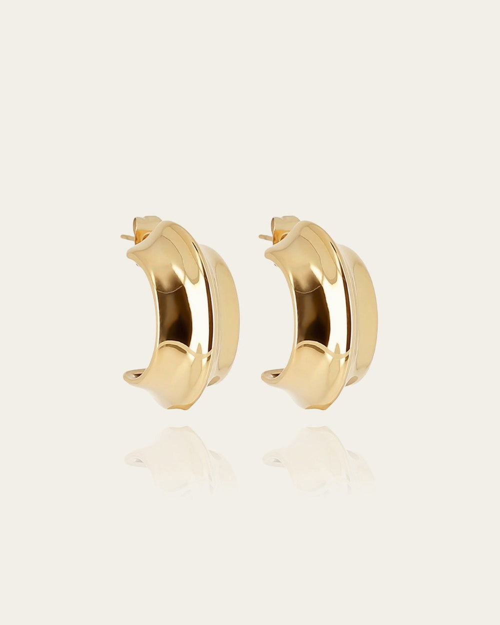 Boucles d'oreilles Kaima (Acier doré)