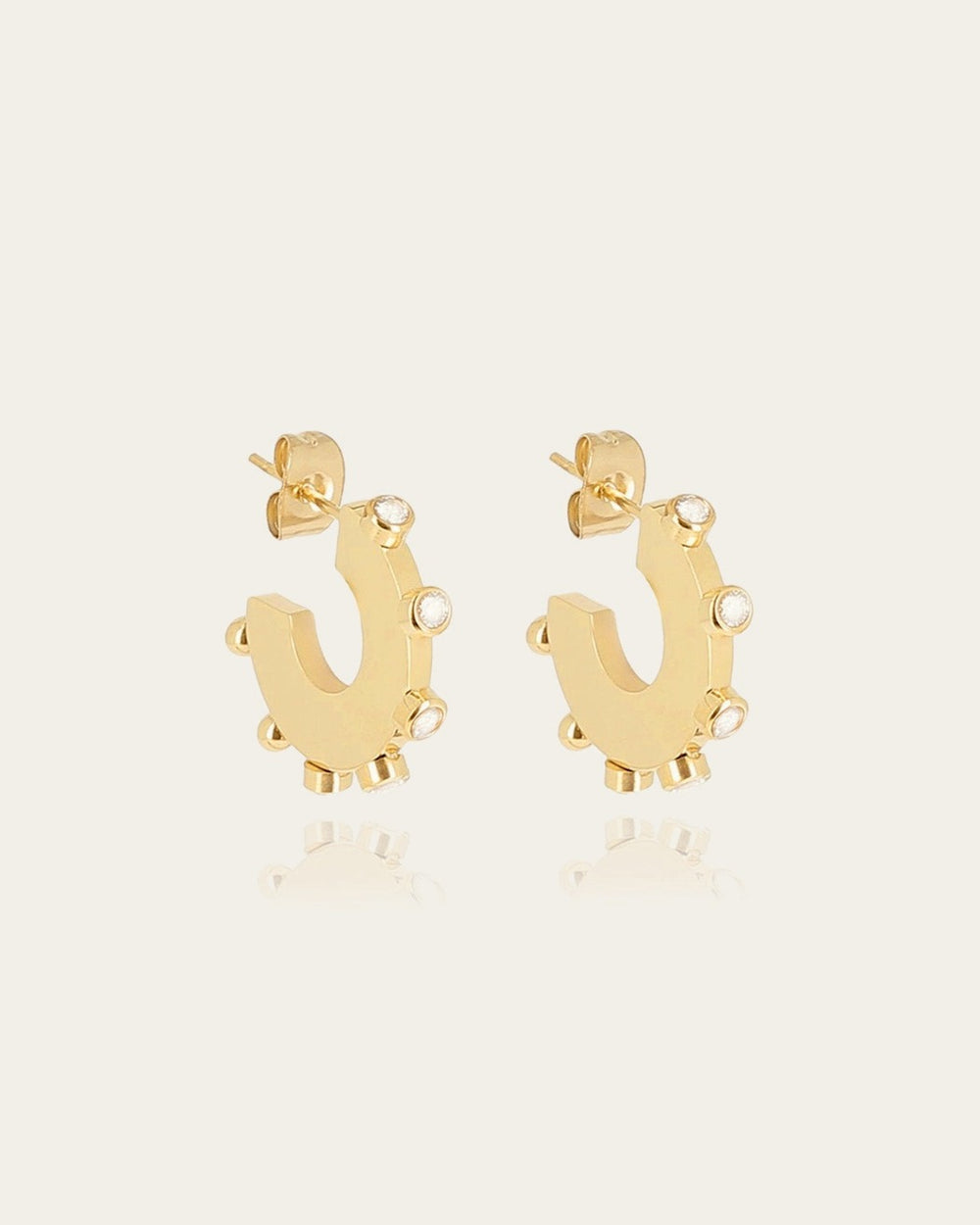 Boucles d'oreilles Eudora (Acier doré)
