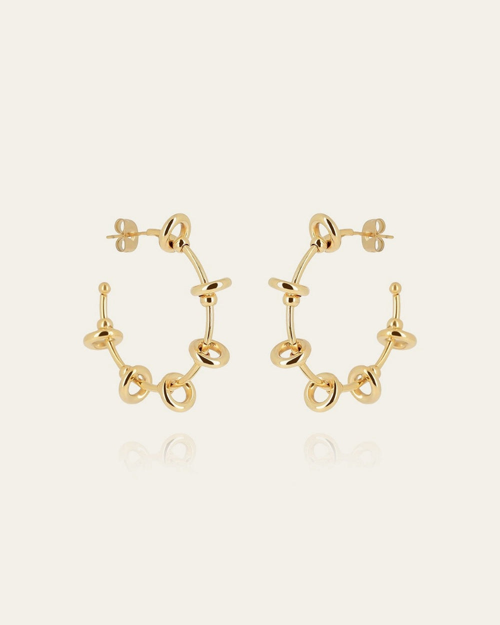Boucles d'oreilles Mercury (Acier doré)