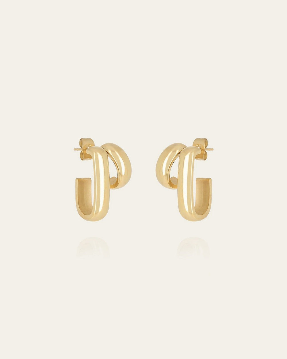 Boucles d'oreilles Astrolab (Acier doré)
