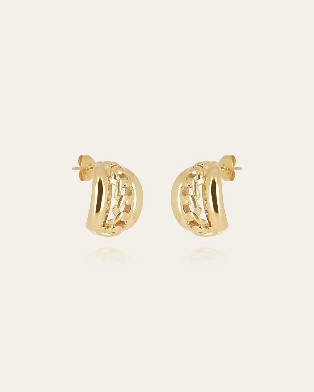 Boucles d'oreilles Siponto (Acier doré)
